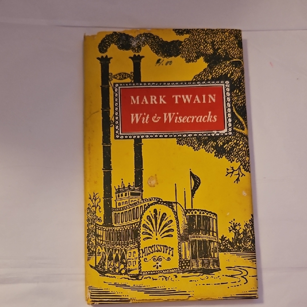 Mark Twain Wit & Wisecracks Art Print - Yellow